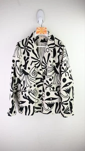 Gorman "Volcano" 100% linen lightweight short jacket in linen/black size UK14 - Picture 1 of 10