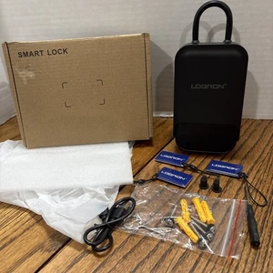 LOQRON Smart Key Lock Box, Fingerprint, Passcode,APP, 3 AccessCards,No Keys - Picture 1 of 13