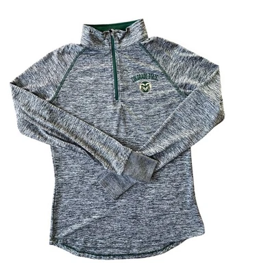 Pullover para mujer CSU 1/4 cremallera, estado de Colorado, mediano, gris, chaqueta, ligero Foto 1 de 4