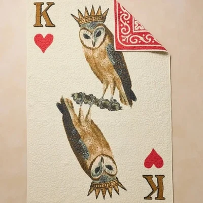 50"x70  Reversible King Of Hearts Owl Throw - John Derian Target - Image 1 of 2