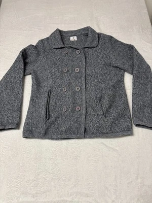 Abrigo Suéter Gris Mujer Anthropologie Sundry Bouclé Tejido Mezcla Algodón Guisante Talla 2 Foto 1 de 4
