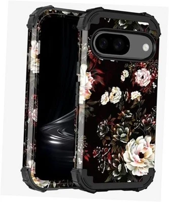  for Google Pixel 9/9 Pro Case, Floral Shockproof Google 9/9 Pro White Flower - Image 1 of 4