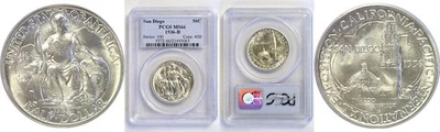 1936-D San Diego Commemorative Half Dollar   PCGS MS-66 - Image 1 of 3