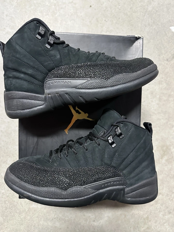 Air Jordan 12 Retro Negro OVO Drake Negro Dorado - Cat Taxi Royalty - Talla 8 Foto 1 de 4