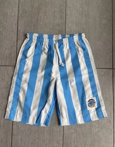 Pantalones Cortos Okanui Classics Rayas Azul Blanco Talla S Hechos en Fiji Ropa de Surf De Colección - Imagen 1 de 12