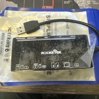 USB 3.0 SD Card Reader, Rocketek 7 Slots Memory Card Reader - Image 1 of 4