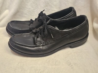 Zapatos Oxford Russell Mocasín Cuero Negro De Colección Para Hombre Talla 9B Usados  Foto 1 de 4