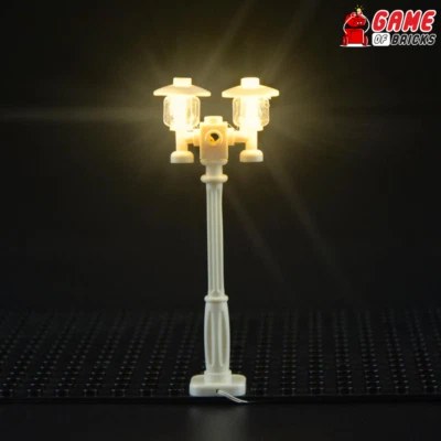Game of Bricks Double LED Lamp Post for LEGO (Yellow Light - Mini Connector) - Image 1 of 2