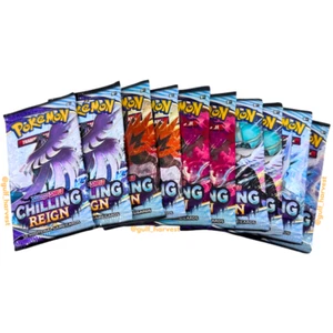 Lot of (10) Pokemon TCG Sword & Shield Chilling Reign Booster Packs - NEW/SEALED - Picture 1 of 3