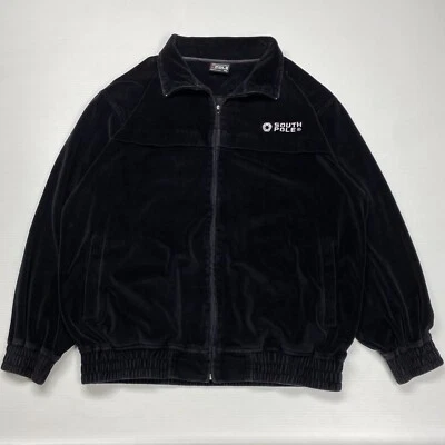 De Colección Southpole Hombres Chaqueta de Pista XL Negro Terciopelo Y2K Gran Tamaño Suelta Hip Hop Retro Foto 1 de 4