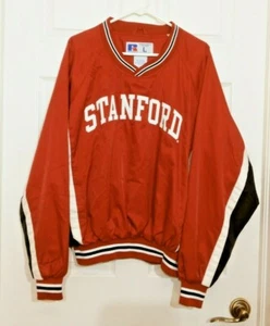 VTG STANFORD UNIVERSITY PULLOVER WINDBREAKER MEN'S SIZE LARGE RUSSELL ATHLETIC - Picture 1 of 12
