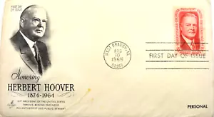 Herbert Hoover 1874-1964 31st President First Day Cover Aug. 10, 1965 - Picture 1 of 5
