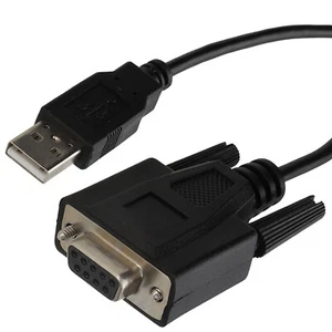 Dell 3081307653 USB auf Seriell 9 Pin DB9 Buchse Datenübertragungskabel Kabel 2 m schwarz - Bild 1 von 6