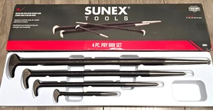 Sunex Tools 4pc Rolling Head Pry Bar/ Line Up Bar Set 6", 12", 16" & 20" #9804 - Picture 1 of 4
