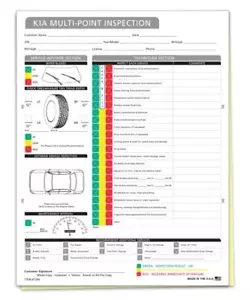 Formulario de inspección multipunto 250 Kia # 7288 / 8,5" x 11" / 2 piezas - Imagen 1 de 1