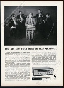 Foto del Cuarteto Nacional de Cuerdas 1958 Harmon Kardon Sintonizador de Concierto anuncio impreso de colección - Imagen 1 de 7