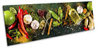 Herbs Spices Modern Kitchen Picture PANORAMA CANVAS WALL ART Print