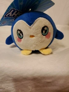  Fuzzy Squishy Stuffed Animal Blue and White Penguin - Picture 1 of 4