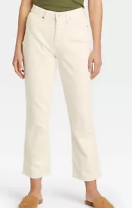 Pantalones de mezclilla Ladies' A New Day blancos de corte alto (talla 18/34R) nuevos en caja - Imagen 1 de 6