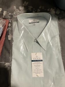 Modena blue  classic long sleeve dress  Shirt men's 22  34/35 NWT NEW  22   neck