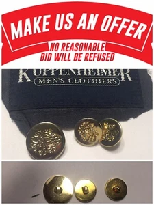 💎Kuppenheimer💎 Suit Replacement 4 Gold Tone Buttons Sleeve Blazer Jacket I1023 - Picture 1 of 3