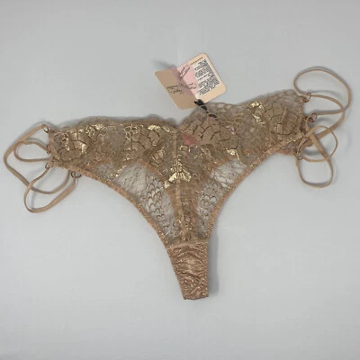 Agent Provocateur Casella Rose Gold Thong AP4 Large NWT - Image 1 of 4