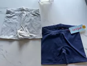 2 Pair-Cat & Jack Kids Unisex Girls/Boys Tumble Bike Shorts 5T Navy & Gray NEW - Picture 1 of 7