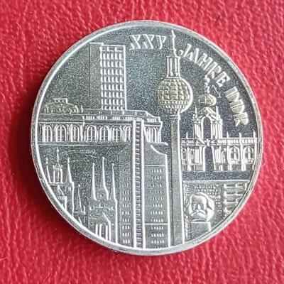 10 Marks DDR 1974 St / 25 Years DDR / SILVER / J#1552 - Image 1 of 2