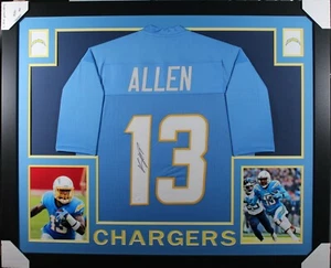 KEENAN ALLEN (Chargers light blue SKYLINE) Signed Autographed Framed Jersey JSA  - Picture 1 of 2