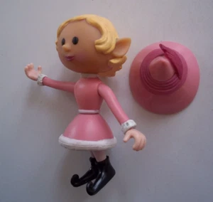 4" GIRL ELF; PINK Outfit & Hat - Plastic Figure RUDOLPH Misfits PLAYING MANTIS - Picture 1 of 18
