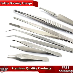 Medical Nursing Cotton & Dressing Forceps Surgical Thumb Tweezers Lab Instrument - Picture 1 of 20