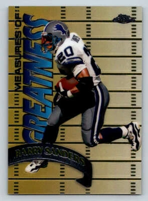 1998 Topps Chrome Measures of Greatness #MG10 Barry Sanders (ref 192376) - Image 1 of 2