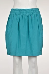 Club Monaco Skirt Size S Teal Blue A Line Cotton Casual Metallic Above Knee - Picture 1 of 5