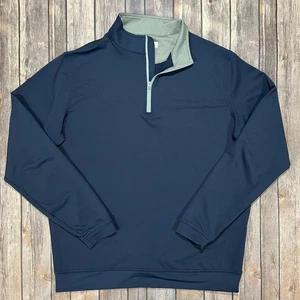 Peter Millar Golf Perth Performance Elástico Cuarto Cremallera Mediano Para Hombre Azul - Imagen 1 de 8