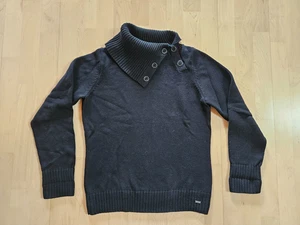 Tom Tailor Damen langarm Pullover Strickpullover L 40 schwarz uni Rollkragen - Bild 1 von 6