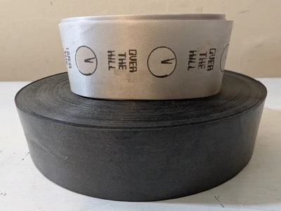 Vintage Gray Over The Hill And Black Ribbon Mixed Lot 2 Part Spools Flora Satin  - Image 1 of 4