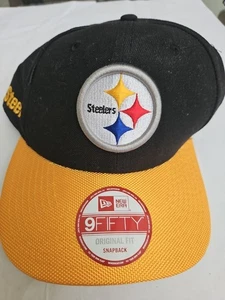 Pittsburgh Steelers New Era 9FiftyYELLOW Black Color  Adjustable Snapback Hat - Picture 1 of 7
