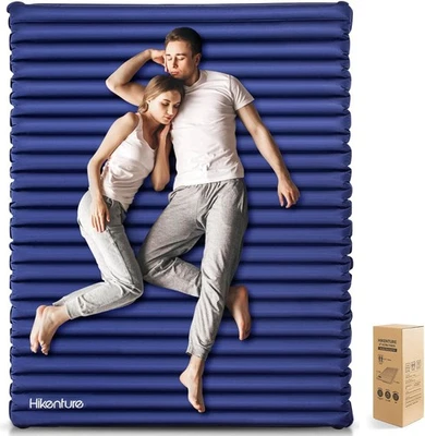 Hikenture Double Sleeping Pad for Camping, 4" Extra-Thick Full XL, Navy  - Image 1 of 4