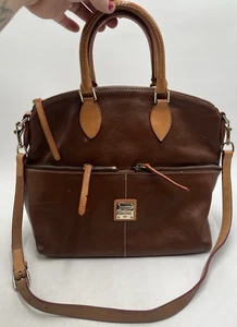 Dooney & Bourke Umhängetasche braun Leder Doppelhenkel (LESEN) - Bild 1 von 15