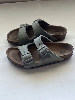 Birkenstock Arizona Kids Grey Canvas Strap Sandals, Kid’s Size 32 - Image 1 of 4