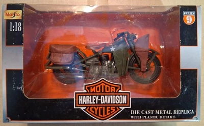 Harley Davidson WLA 1:18 Maisto 1942 cabeça chata militar exército dos EUA clássico V-Twin - Imagem 1 de 4