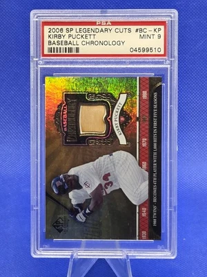 2006 SP Legendary Cuts Kirby Puckett Game Used Bat PSA 9 Pop 1 (None Higher) - Image 1 of 2