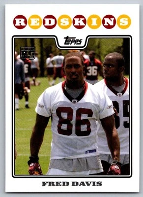 2008 Topps Fred Davis Rookie Washington Redskins #379 - Image 1 of 2