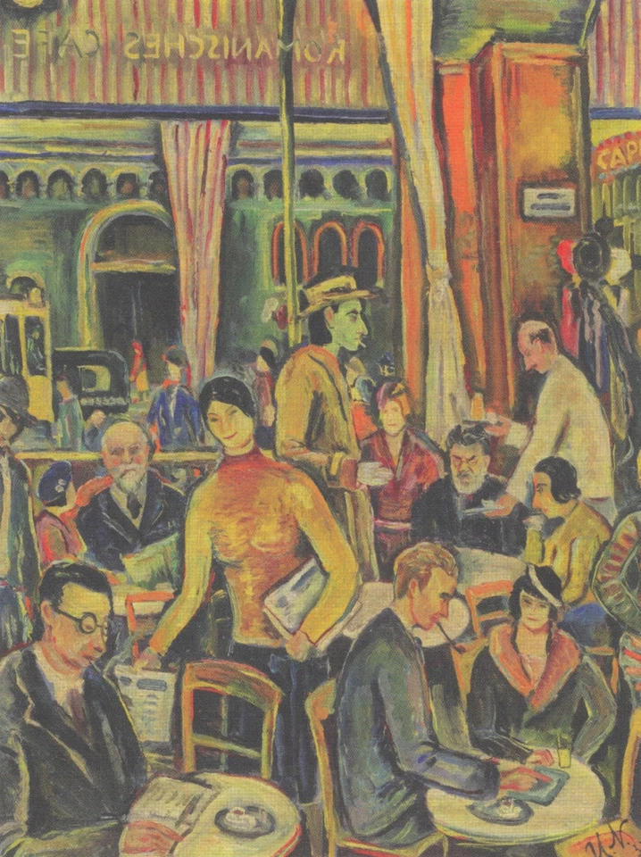 Ulrich Neujahr - Romanisches Café, 1932, 80x60cm, Druck Leinwand auf Holzrahmen - Bild 1 von 1
