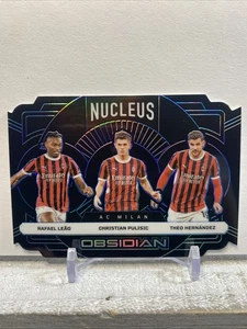 2024-25 Panini Obsidian Christian Pulisic Rafael Leao & Theo NUCLEUS Milan 24/25 - Picture 1 of 6