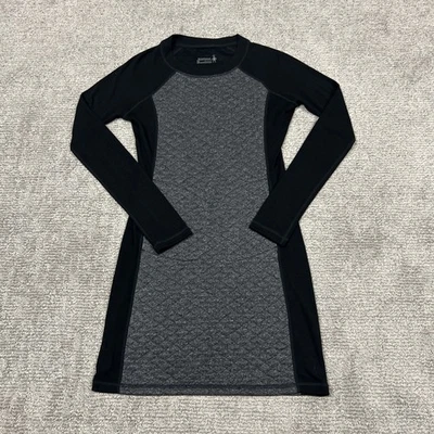SmartWool Dress Womens XS Black Gray Diamond Peak Quilted Pockets Merino Wool Foto 1 de 4