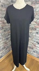Jaeger Women's Black Jersey Stretch Formal Smart Dress Size UK M - Picture 1 of 8