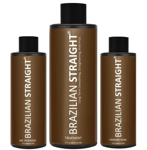 Alisador de cabello de queratina BRAZILIAN STRAIGHT TRATAMIENTO REPARADOR SUAVIZANTE - Imagen 1 de 12