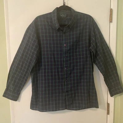 También Romano Manga Larga Abotonada Azul Y Griego Cuadros XL 17-17.5 Foto 1 de 4