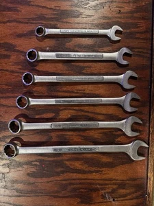 CRAFTSMAN =V= Forged USA 1”, 15/16 7/8 13/16 3/4 5/8 Combo Wrench 12 Point Tools - Foto 1 di 6